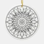 大人の着色の曼荼羅のオーナメント セラミックオーナメント (正面)