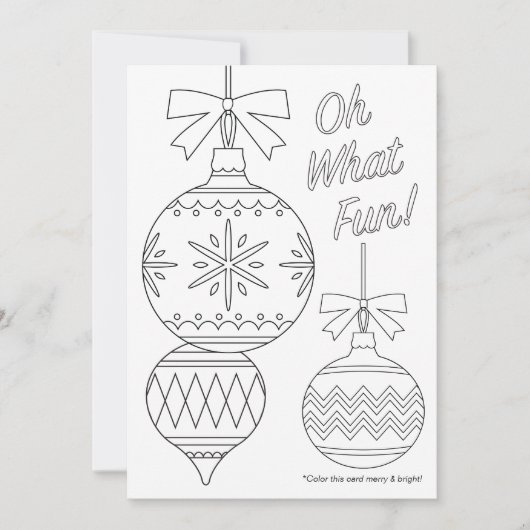 大人の着色クリスマスオーナメント シーズンカード (正面)