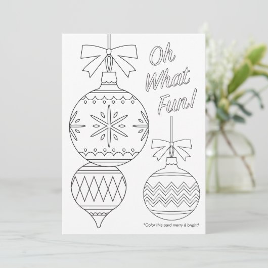 大人の着色クリスマスオーナメント シーズンカード (スタンド正面)