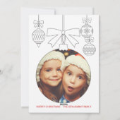 大人の着色クリスマスオーナメント シーズンカード (裏面)