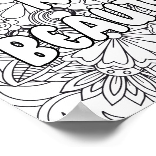 大人の着色 – 「ストロングが新しい。 やる気を起こさせる ポスター (角)