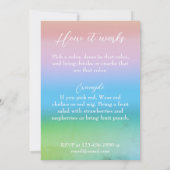 大人の色をテーマにしたパーティの招待状 招待状 (裏面)