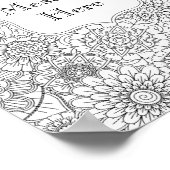 大人の色パーソナライズされた塗りポスター（8.5x11インチ小型） ポスター (角)