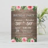 大人の花の素朴な共同誕生会 招待状 (スタンド正面)