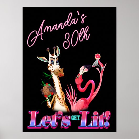 大人の誕生日おもしろいカクテルパーティー ポスター (正面)