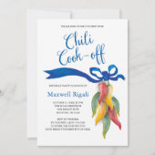 大人の誕生日の招待状を離れた唐辛子の調理師 招待状 (正面)