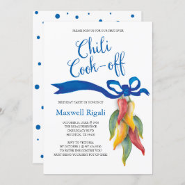 大人の誕生日の招待状を離れた唐辛子の調理師 招待状