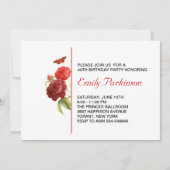 大人の誕生日の招待 招待状 (正面)