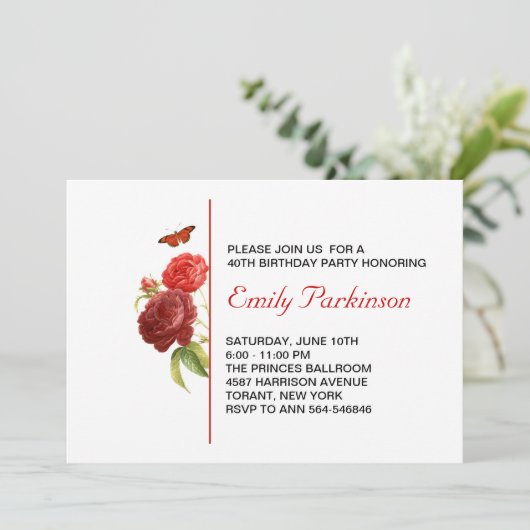 大人の誕生日の招待 招待状 (スタンド正面)