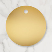 大人の誕生日パーティーエレガント金ゴールドミニマル フェイバータグ (裏面)