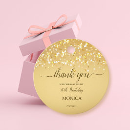 大人の誕生日パーティーエレガント金ゴールドミニマル フェイバータグ