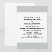 大人の誕生日パーティーテンプレート 招待状 (正面/裏面)