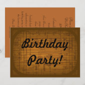 大人の誕生日パーティー招待状 招待状 (正面/裏面)