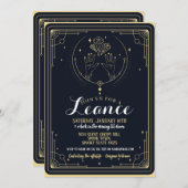 大人の誕生日パーティー 招待状 (正面/裏面)