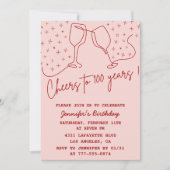 大人の誕生日100th誕生日の招待応援 招待状 (正面)