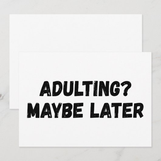 大人の責任は後でいいや 招待状 (正面/裏面)