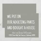 大人の責任を背負う覚悟をして、家を買ったのよ。 案内状 (正面/裏面)