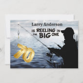 大人の釣り人 70歳の誕生日 ビッグワン 招待状 (正面)