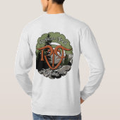 大人の長袖のRaglan RFTのロゴ Tシャツ (裏面)