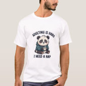 大人の階段は難しいパンダTシャツ Tシャツ (正面)