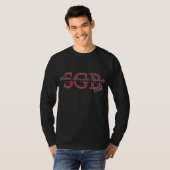 大人の黒いティーSGBはロゴ住んでいます Tシャツ (正面フル)