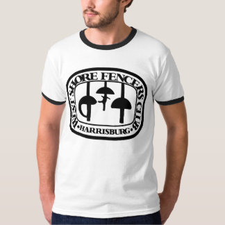 大人の黒いリングT w/WSFCのロゴ Tシャツ