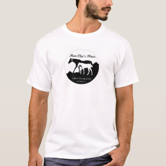 大人の-黒く及び白いロゴ Tシャツ