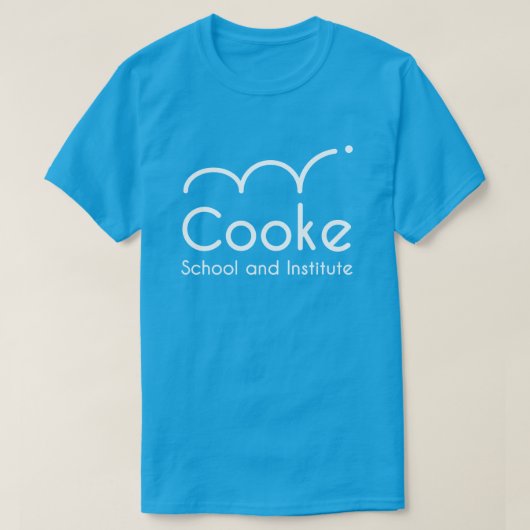 大人のCookeのロゴのティー、ティール（緑がかった色） Tシャツ (デザイン正面)