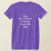 大人のTシャツではない Tシャツ (レイダウン裏面)