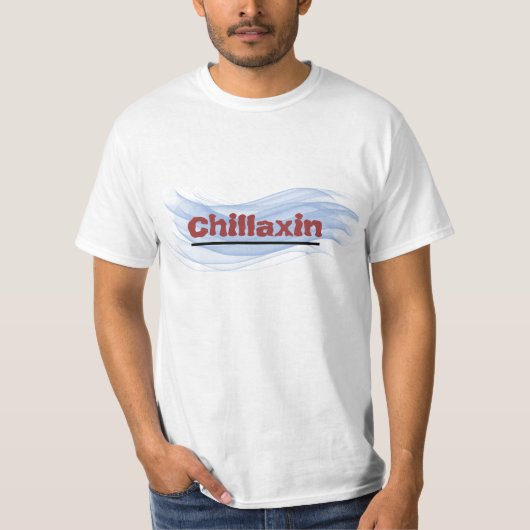 大人のTシャツの青い波Chillaxin Tシャツ (正面)