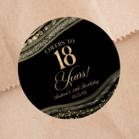 大人への第一歩 ブラック+ゴールド+アゲート 18歳の誕生日パーティー