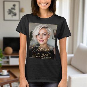 大人への第一歩、21歳の誕生日パーティーフォト Tシャツ