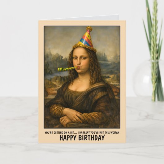 大人への誕生日カードにぴったりなユーモア カード (正面)