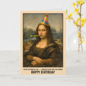 大人への誕生日カードにぴったりなユーモア カード (黄色い花)