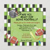大人または子供のためのサッカーパーティの招待状 招待状 (正面/裏面)