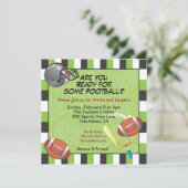 大人または子供のためのサッカーパーティの招待状 招待状 (スタンド正面)