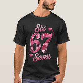 大人も子供も楽しめるバレンタインの面白いシックスセブン 6 7 ミーム Tシャツ