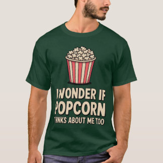大人も子供も楽しめるポップコーンの面白いデザイン メンズ レディース Tシャツ