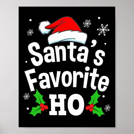 大人も着やすいパジャマ風クリスマスTシャツ メンズ ポスター (正面)