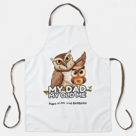 大人エプロン:私のパパ私の古い私(白) エプロン
