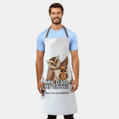 大人エプロン：私のパパ私の古い私（白） エプロン (着用した状態)