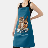 大人エプロン：私のパパ私の古い私（青） エプロン (インサイチュ)