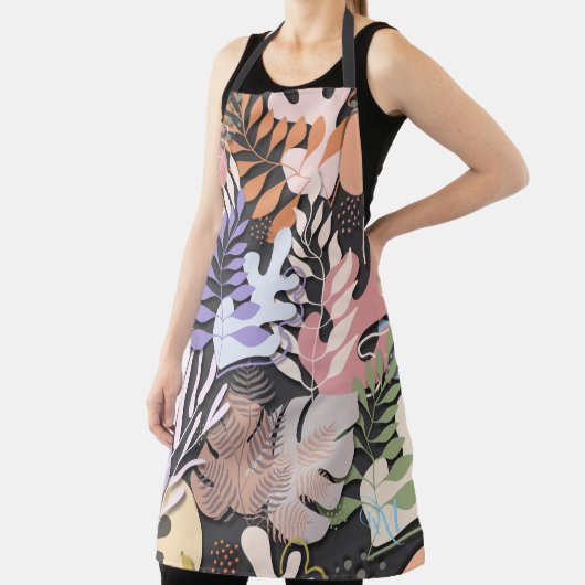 大人エプロン：離れ抽象芸術（灰色） エプロン (インサイチュ)