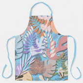 大人エプロン：離れ抽象芸術（青） エプロン (正面)
