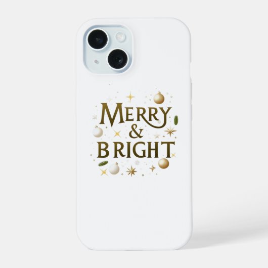 大人エレガントなMerry & Bright iPhoneケース iPhone 15ケース (裏面)