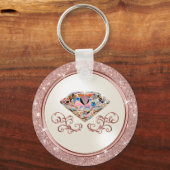 大人エレガント向け，誕生日向け結婚, キーホルダー (裏面)