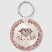 大人エレガント向け，誕生日向け結婚, キーホルダー (裏面)