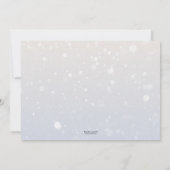 大人エレガント芸術的の冬の誕生日パーティー 招待状 (裏面)