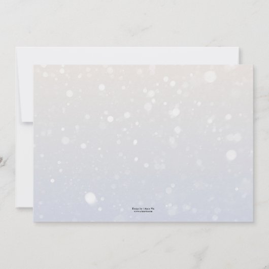 大人エレガント芸術的の冬の誕生日パーティー 招待状 (裏面)