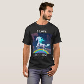 大人カラフル用かわいいユニコーンTシャツ Tシャツ (正面フル)